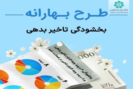 «طرح بهارانه» بانک توسعه تعاون برای بخشودگی جریمه اقساط