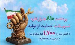 حمایت بیش از ۱۷۰ همتی بانک رفاه کارگران از تولید ملی در سال ۱۴۰۳