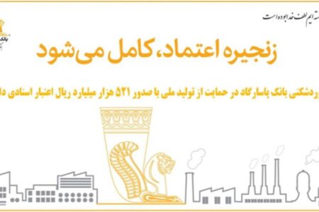 رکوردشکنی بانک پاسارگاد در حمایت از تولید ملی با صدور ۵۲۱ هزار میلیارد ریال اعتبار اسنادی داخلی