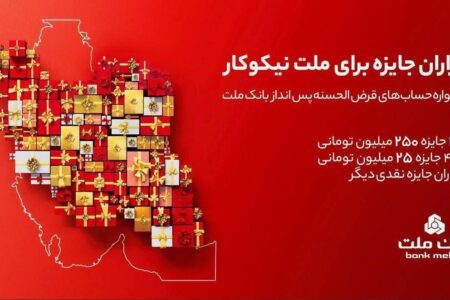 جایزه باران سپرده گذاران در جشنواره بزرگ حساب‌های قرض الحسنه پس انداز بانک ملت