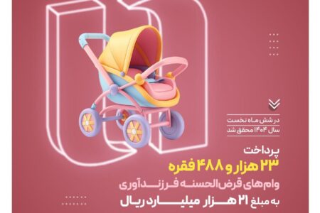 پرداخت ۲۳ هزار وام فرزندآوری توسط بانک صادرات ایران در نیمه نخست سال ۱۴۰۴
